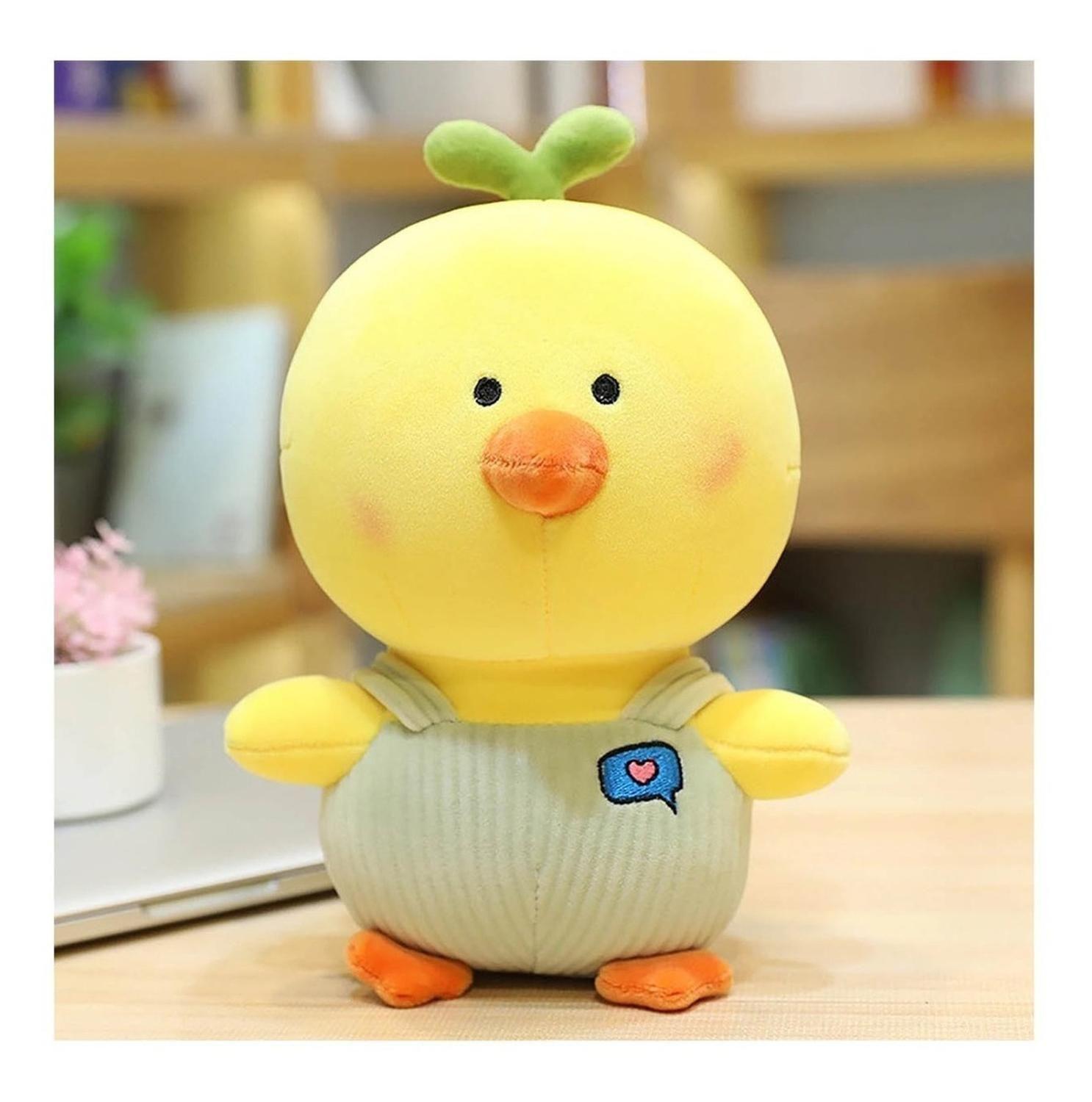 Pollito De Peluche Con Disfraz De Overol Verde Claro-0