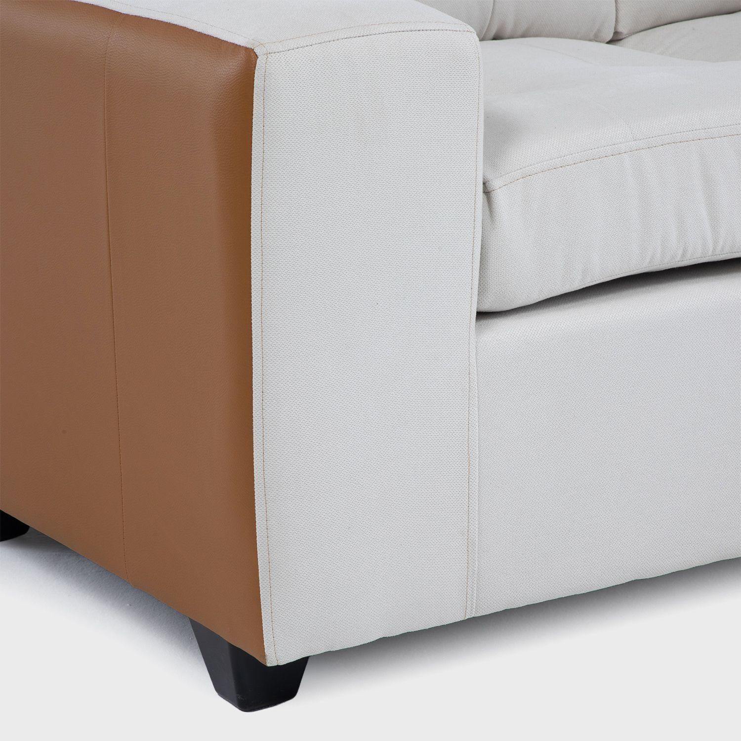 Sofá 3 cuerpos + 2 Pouf Lucca Tela-PU-7