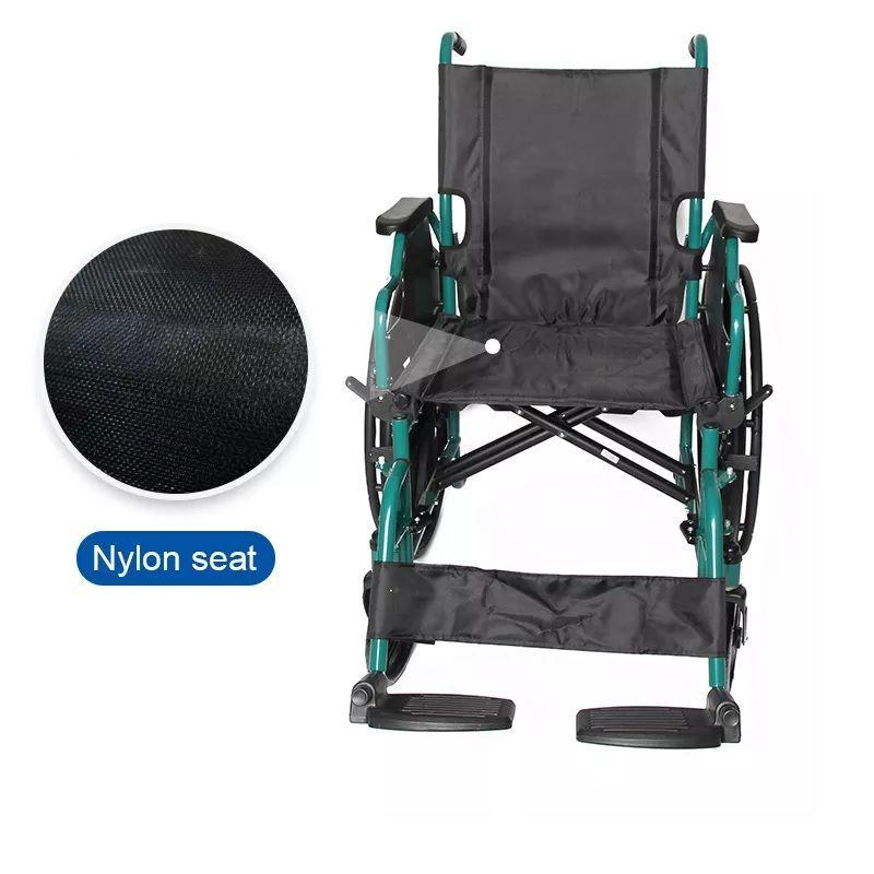 SILLA DE RUEDAS MANUAL DE ACERO CON BRAZOS ABATIBLES -2