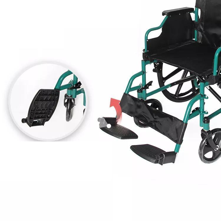 SILLA DE RUEDAS MANUAL DE ACERO CON BRAZOS ABATIBLES -3