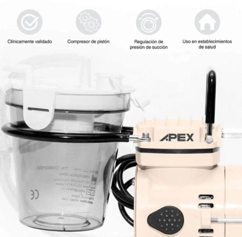 Bomba De Aspiracion de Secreciones Apex Medi 1000-2