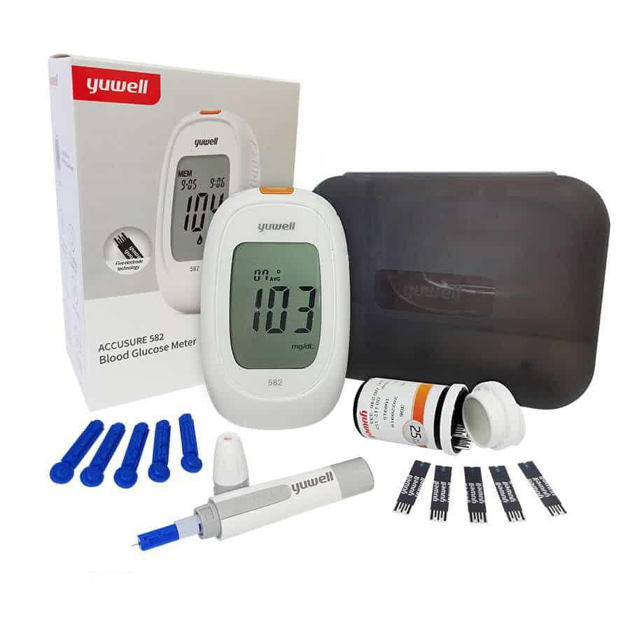 Glucómetro Yuwell 582 + 50 Cintas + 50 Lancetas-1