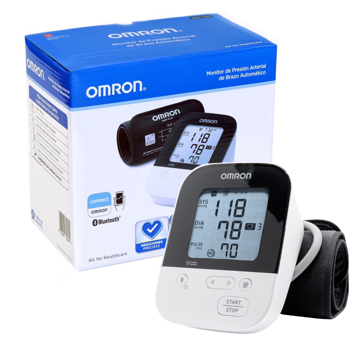 Toma Presión Digital de Brazo Omron Hem 7156T (60 Memorias y Bluetooth)-0