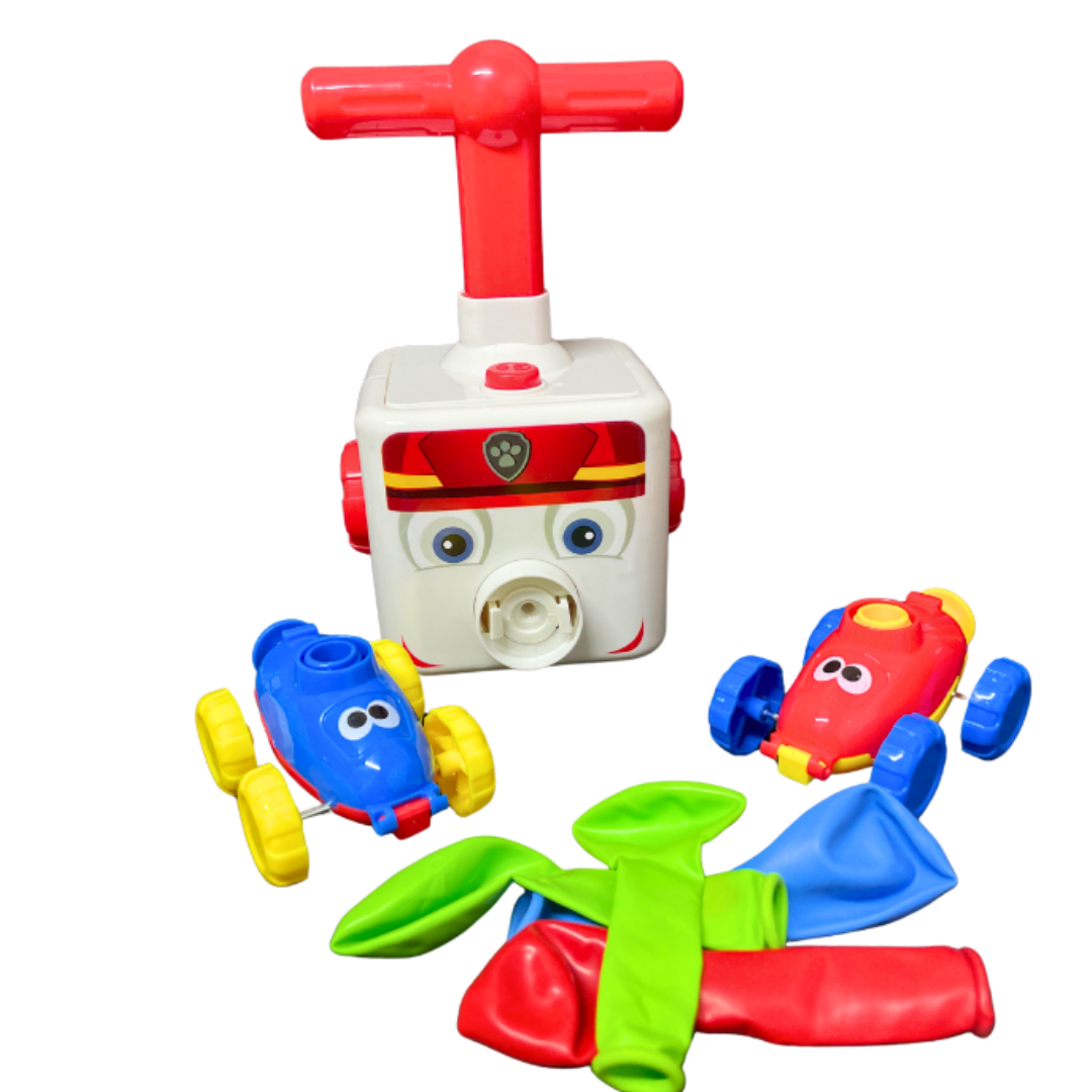 BOMBÍN LANZADOR AUTOS Y GLOBOS PAW PATROL INFLADOR NIÑO NIÑA-2