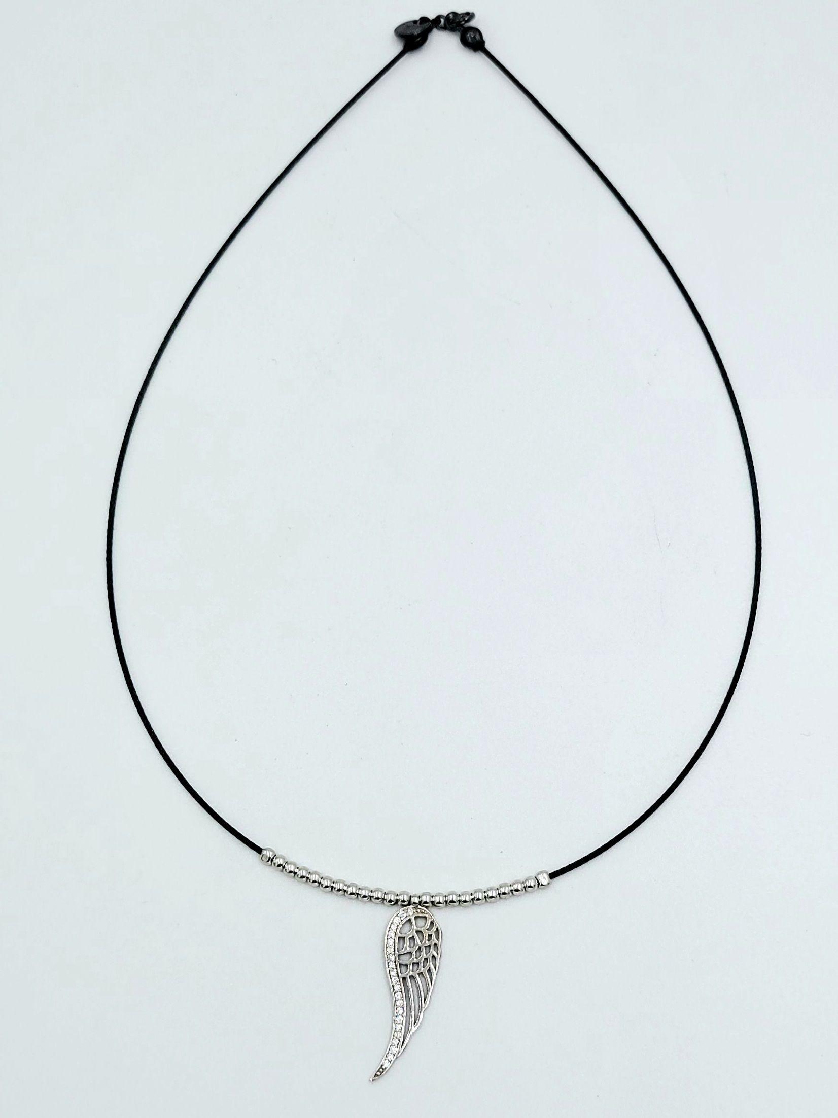 COLLAR SERT KANAT ROSADO PLATA-1