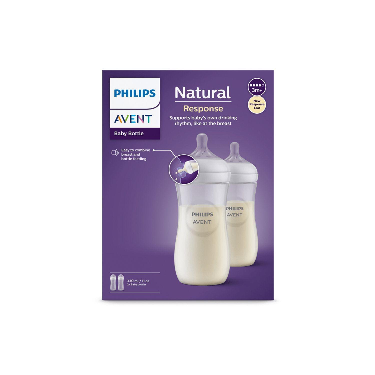 Set Mamadera Avent Natural Response 0m+ 330ml Libre BPA-2