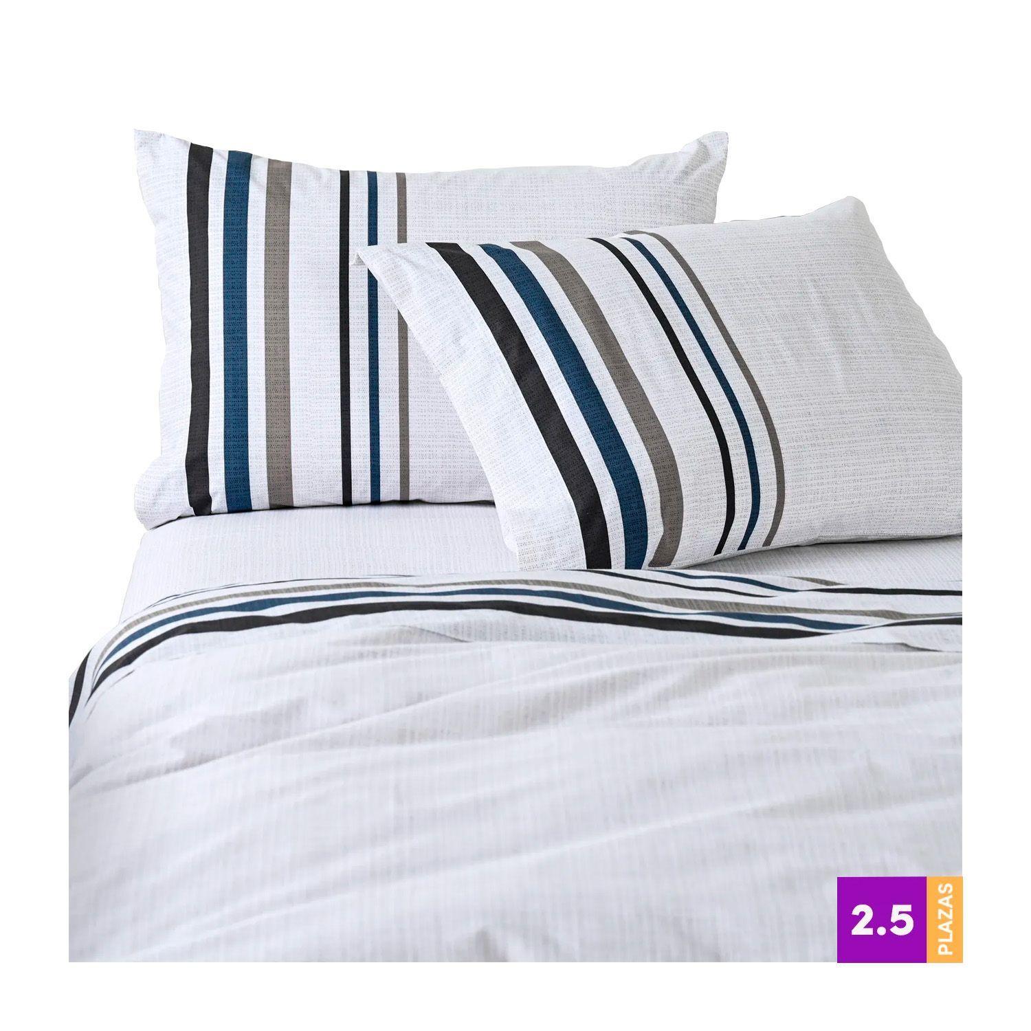 Juego Sabanas Cannon 200 Hilos Estamp Stone 2.5 Plazas-0