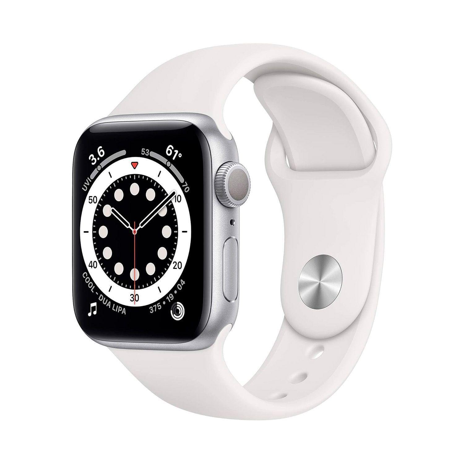 Reloj Apple Watch Series 6 40mm GPS + Celular Silver Aluminum Case White Sport Band-0
