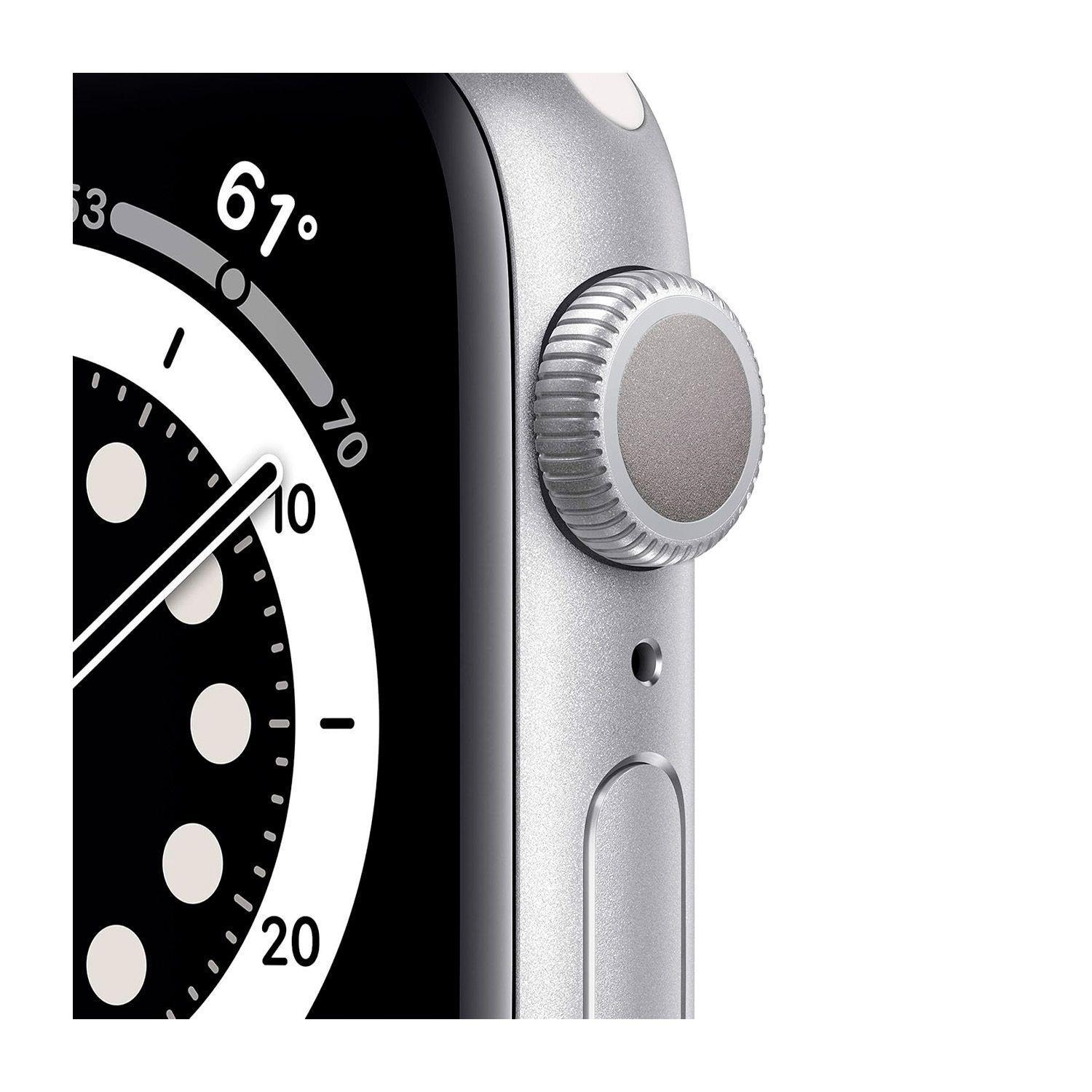 Reloj Apple Watch Series 6 40mm GPS + Celular Silver Aluminum Case White Sport Band-4