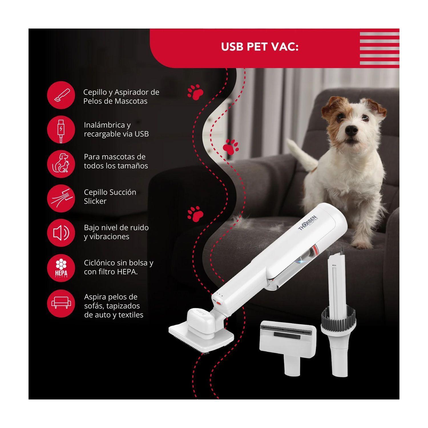 Cepillo y Aspiradora para Mascotas Thorben USB Perros Gatos-2