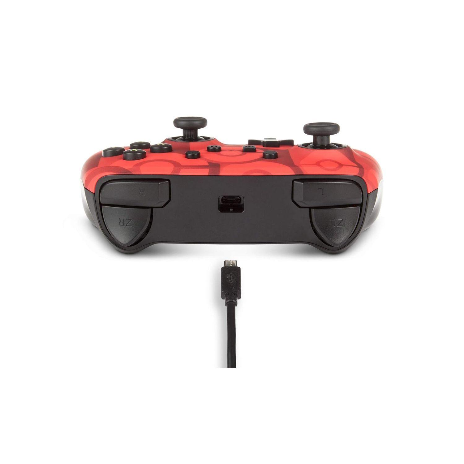 Control Joystick Power A Pikachu Nintendo Switch Rojo USB-3