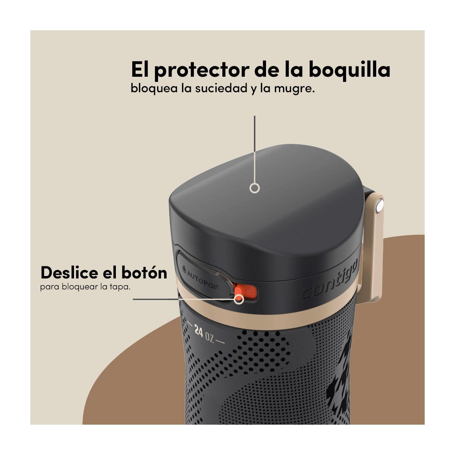 Botella Termica Contigo Autopop Jackson 710ml Antiderrame Negro-2