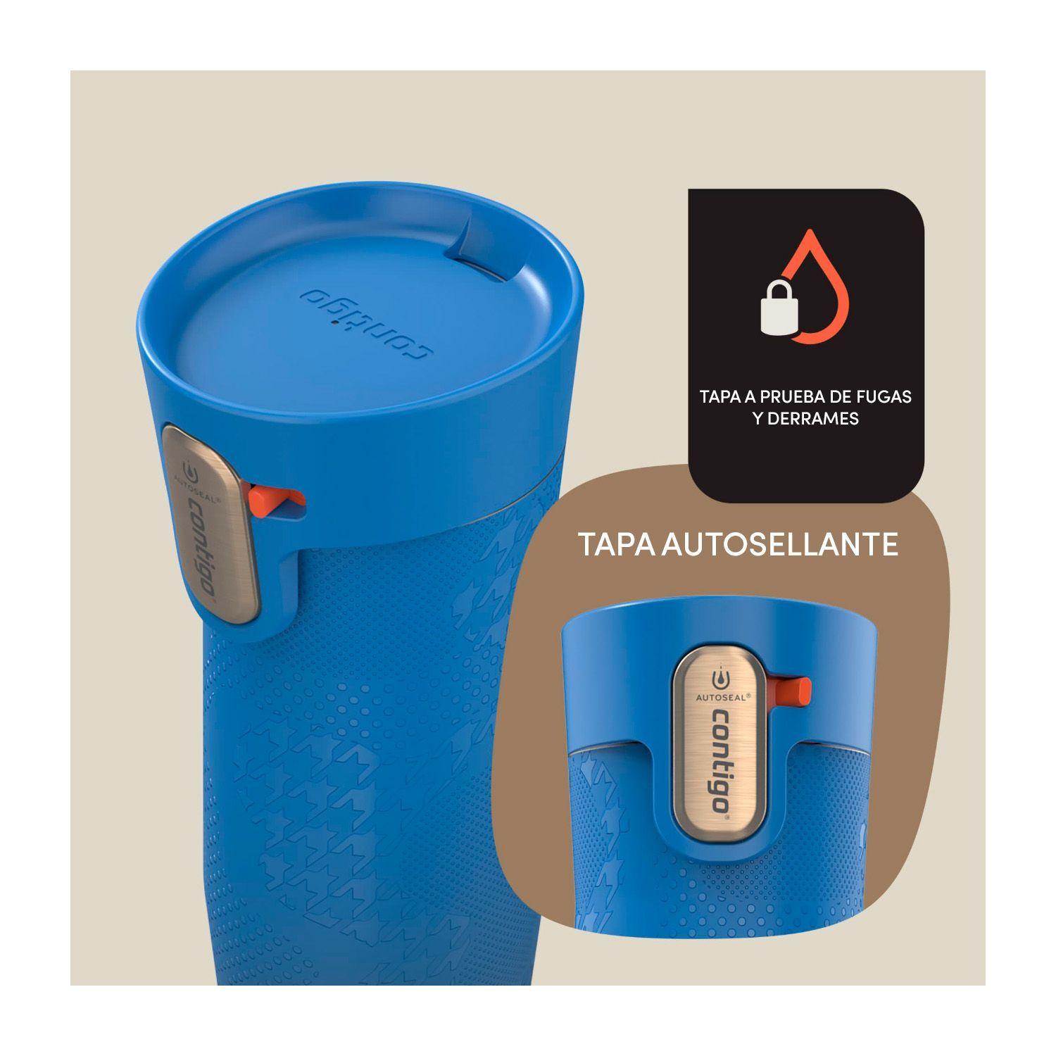 Botella Termica Contigo West Loop 473ml Antiderrame Frio y Calor Azul-2