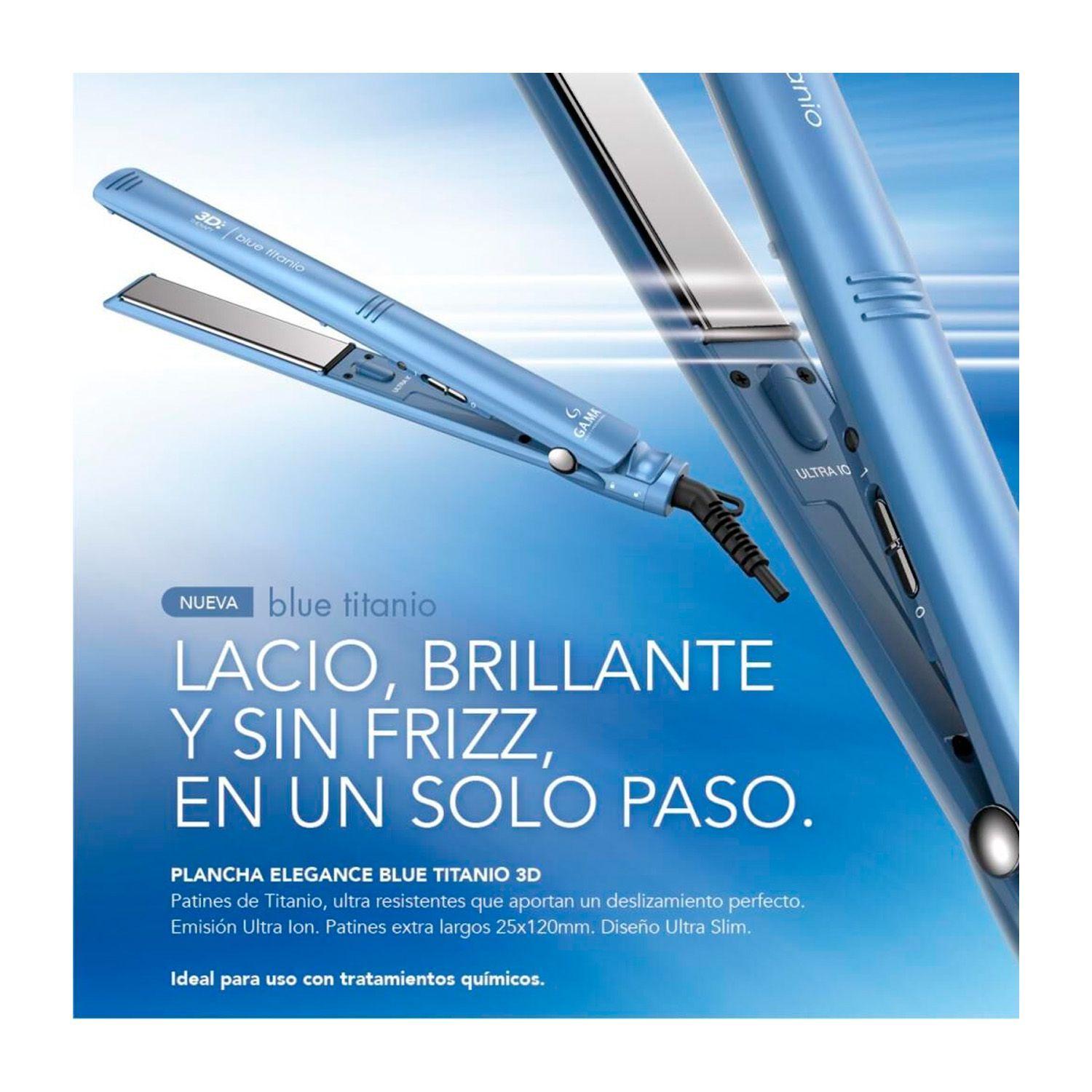 Alisador de Pelo Gama Elegance 3D Blue Titanio-3