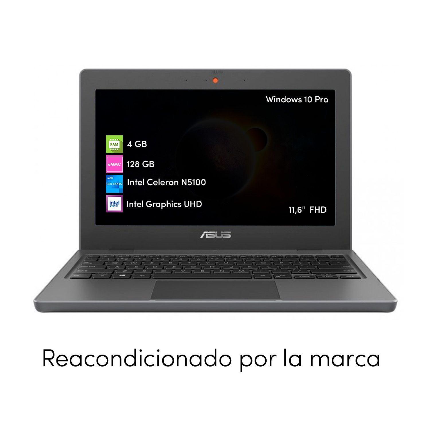 Notebook Asus Celeron 4GB 128GB 11.6' HD Win10 Pro-1