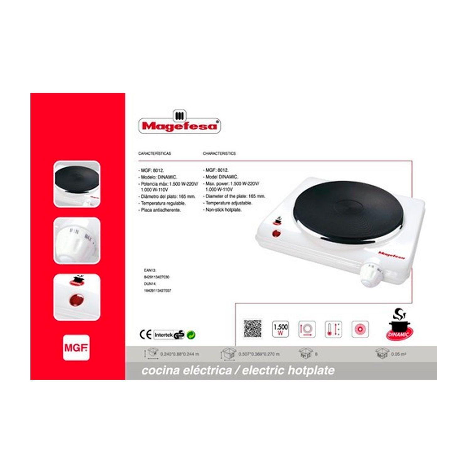 Cocina Eléctrica Portátil Magefesa Dinamic MGF8012 1500W 1E-3