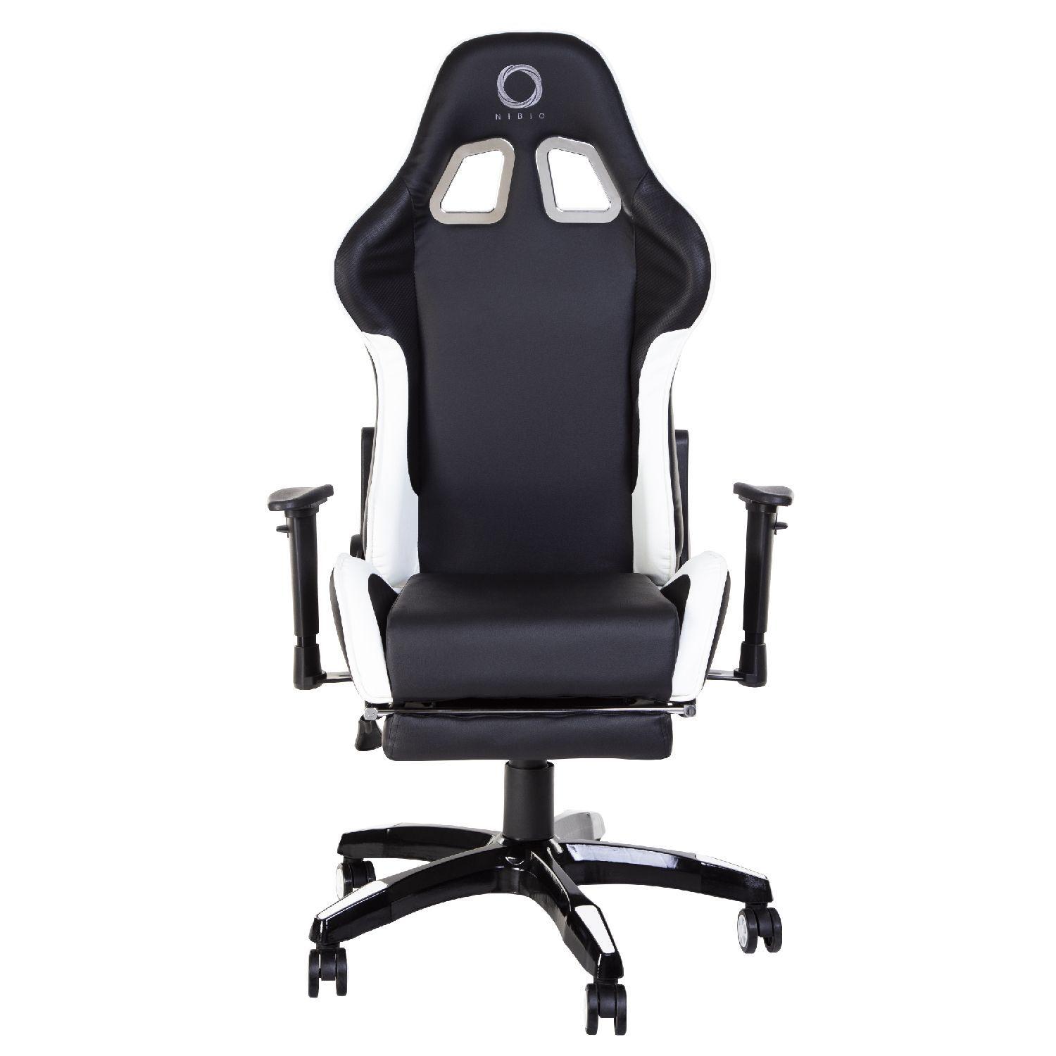 Silla Gamer Nibio Destroyer Blanca Regulable 180°-0