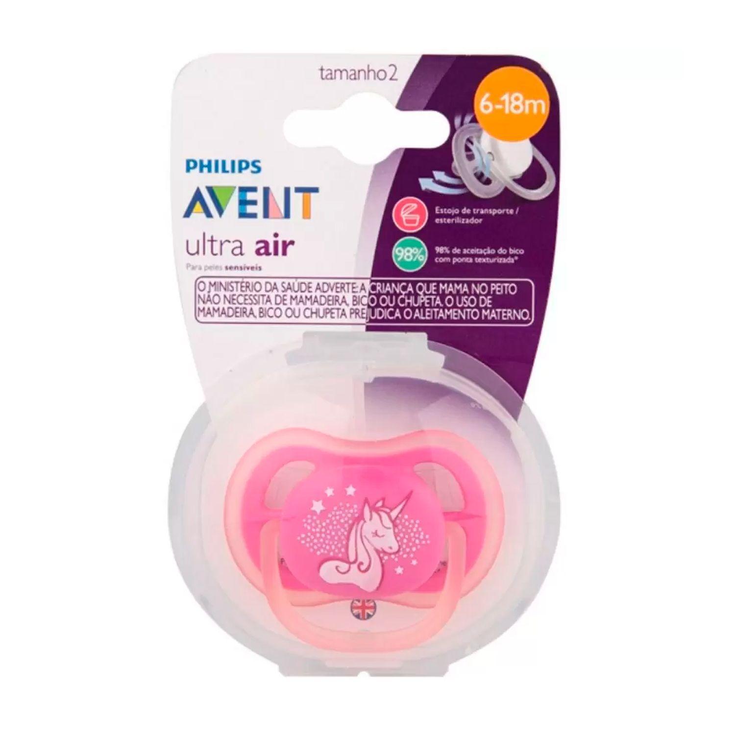 Chupete Avent Ultra Air Unicornio 6-18m Rosado-1
