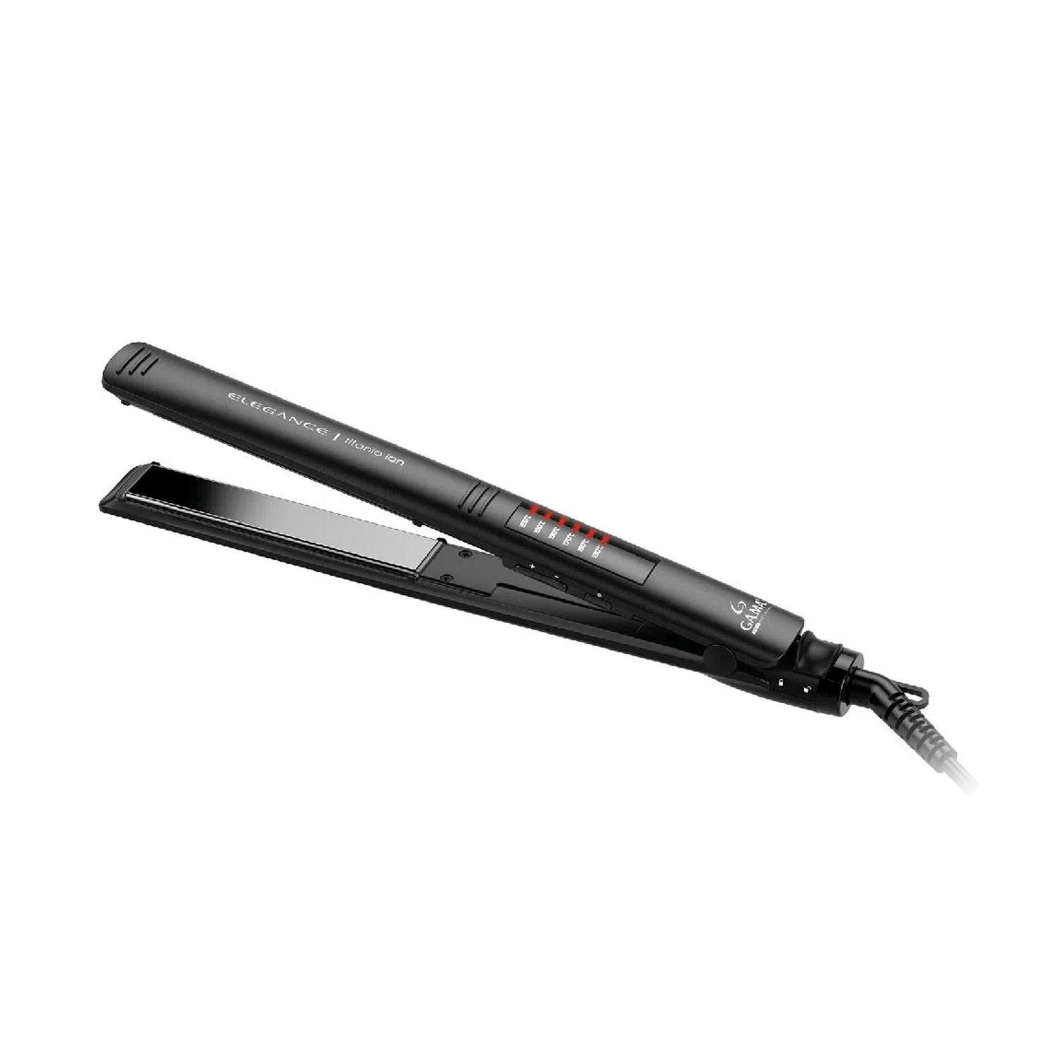 Plancha Alisadora de Pelo Gama Elegance Led Titanio Negro-0