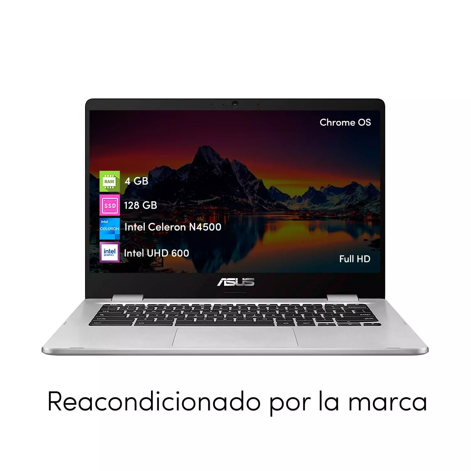 Notebook Chromebook Asus Celeron 4GB 128GB SSD Chrome Os 14 FHD-1