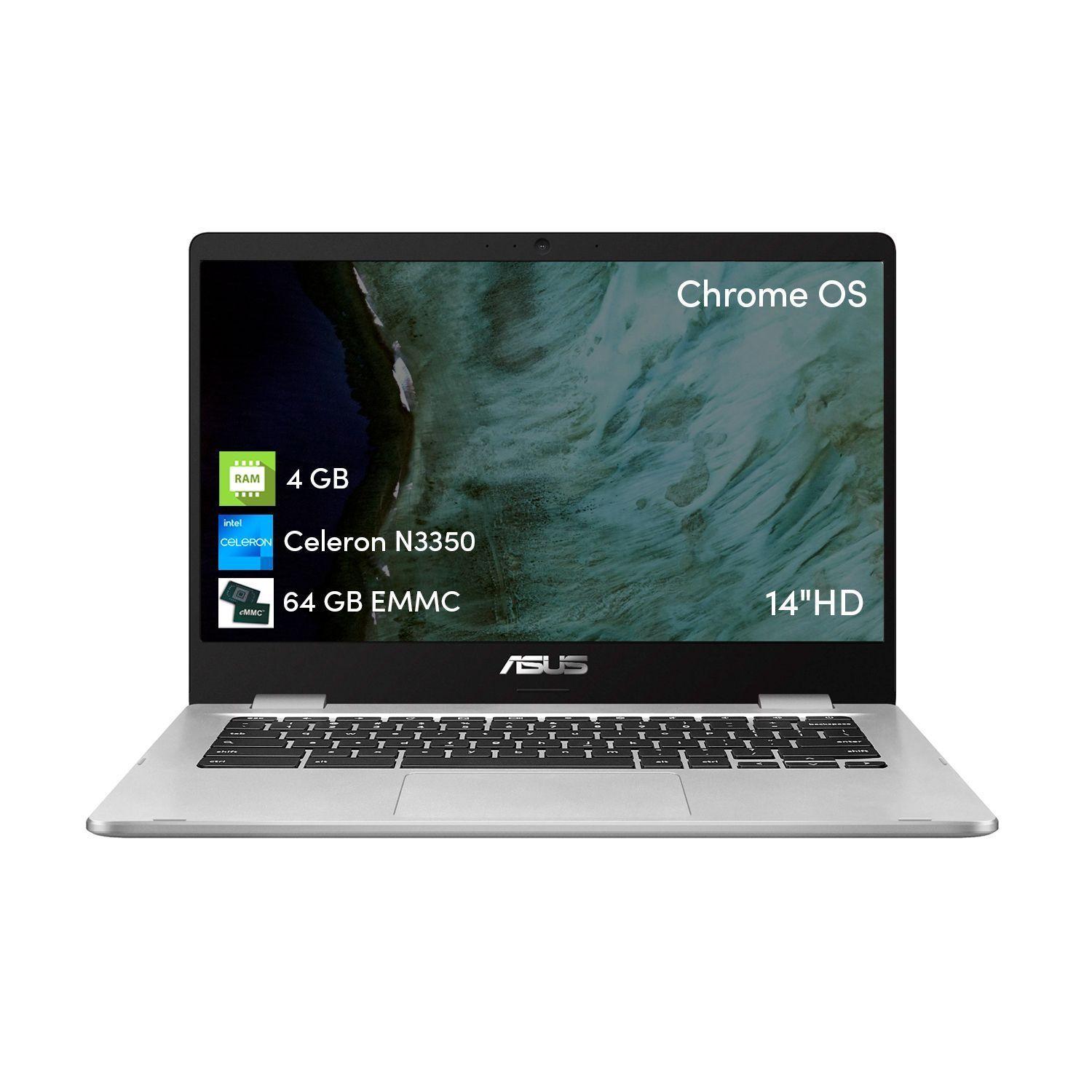 Notebook Chromebook Asus Celeron 4GB 64GB Chrome Os 14" HD-0