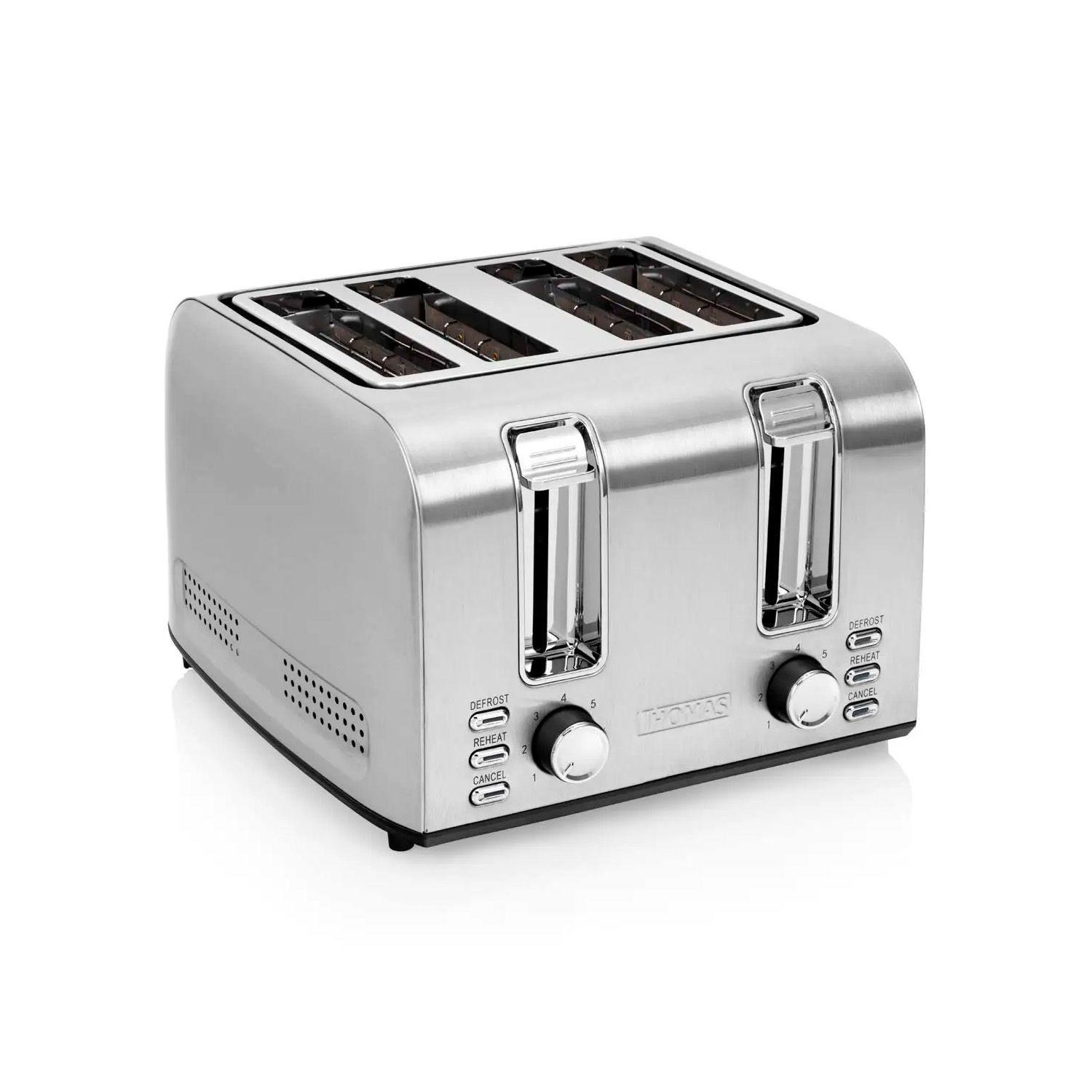 Tostador Thomas TH-133i 4 Rebanadas Acero Inox 1500W-3