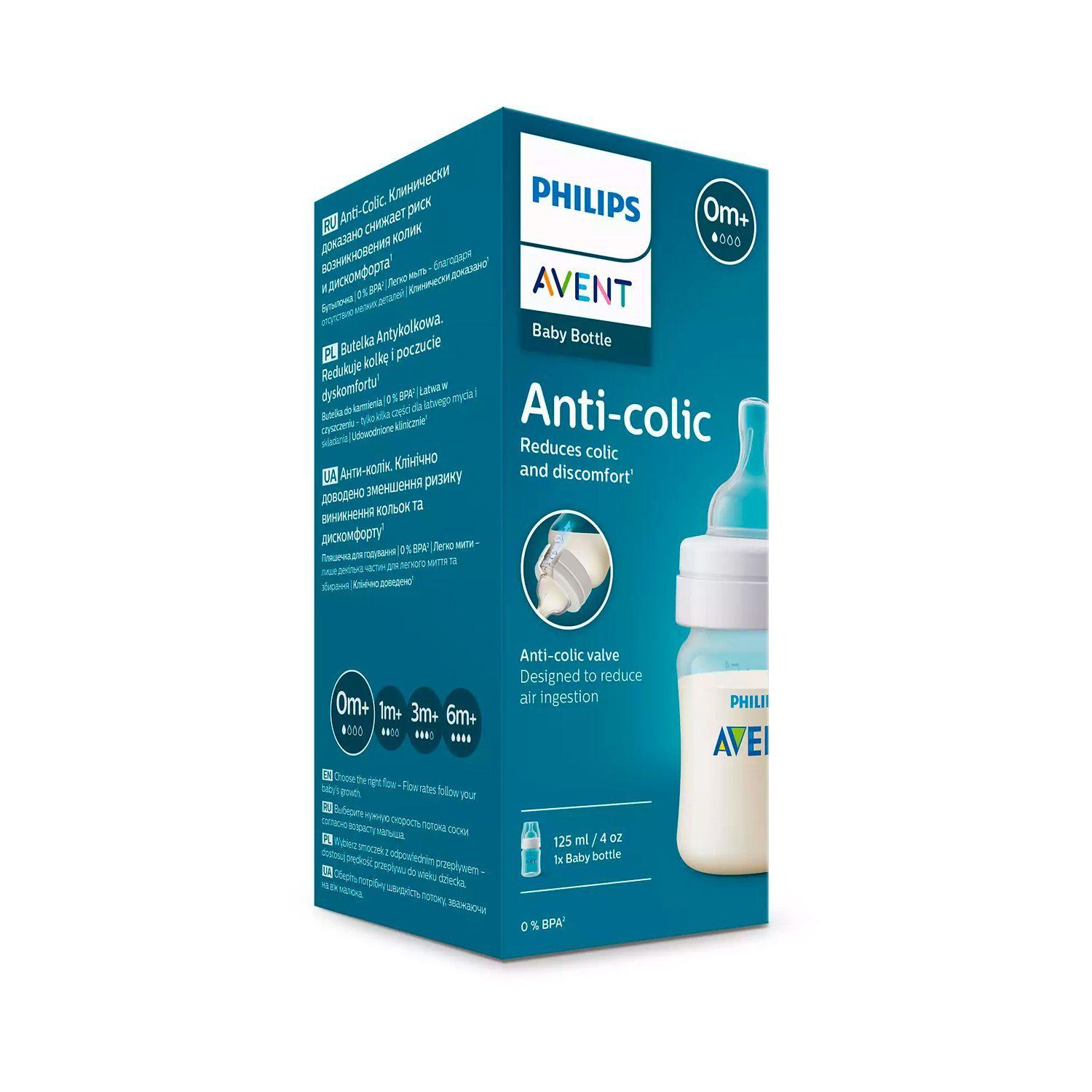 Biberón 0 m+ anticólicos 125 ml Avent SCY100/01-3