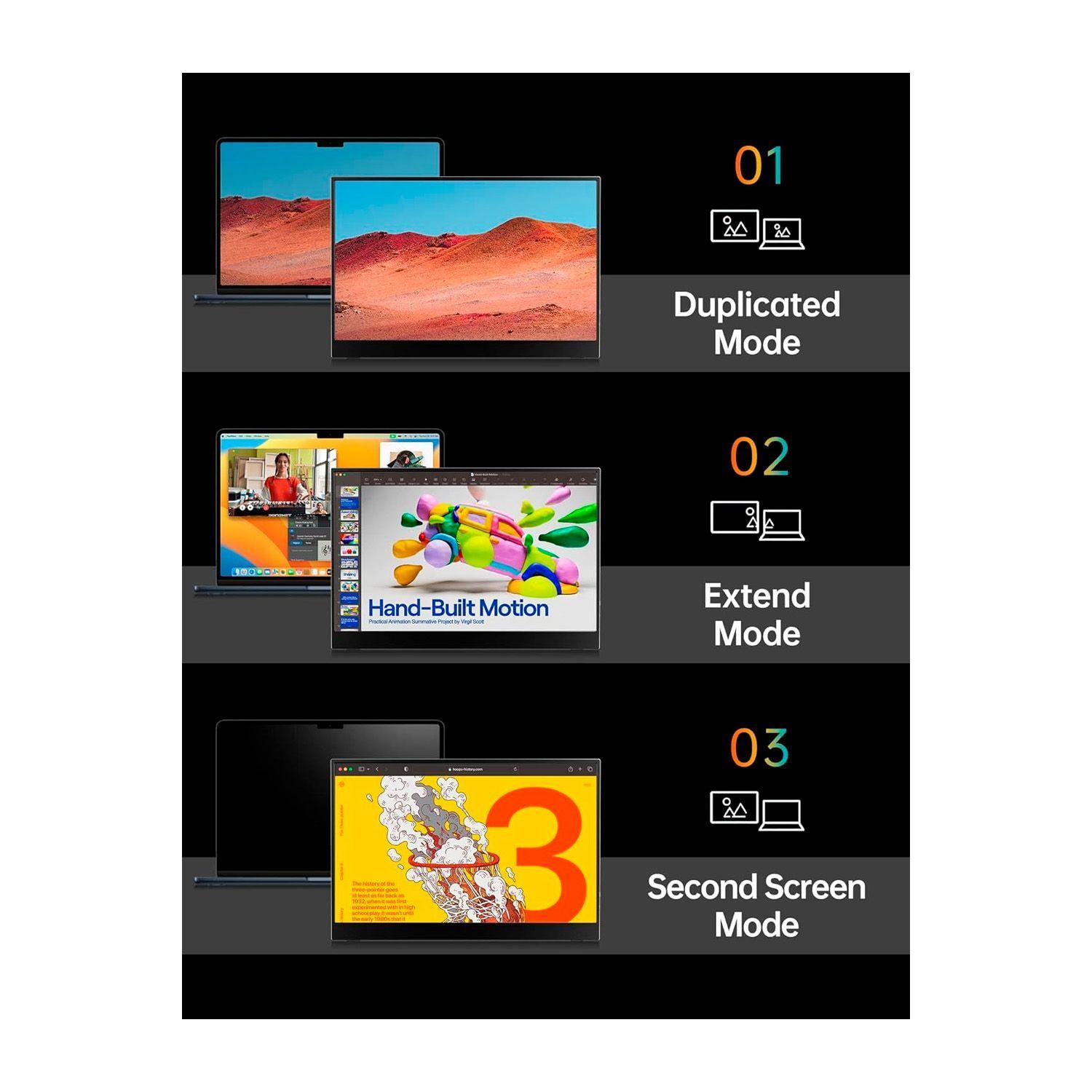 Monitor Portátil Vilva V156F1 15.6' FHD USB-C-2