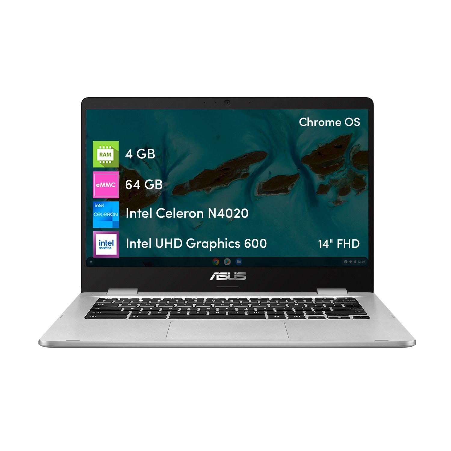 Notebook Chromebook Asus Celeron 4GB 64GB Chrome Os 14" FHD-0