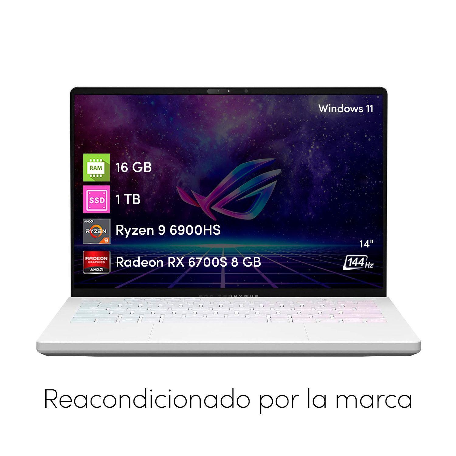 Notebook Asus Rog Zephyrus G14 Ryzen9 16GB 1TBSSD RX6700S 14-1