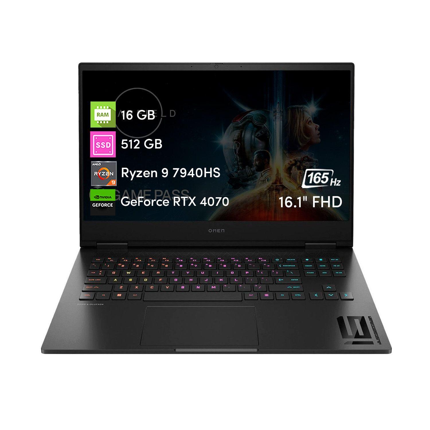 HP Omen 16 Ryzen 9 16GB 512GB SSD RTX4070 8GB 16.1" FHD W11-0