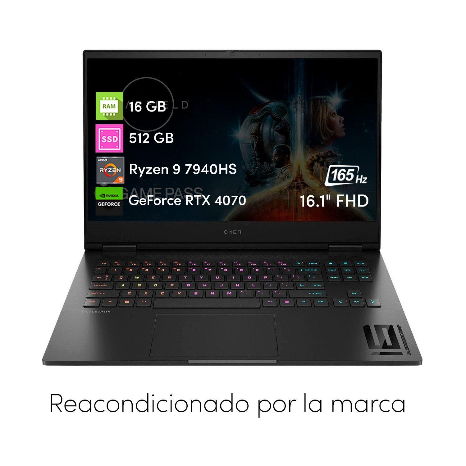 HP Omen 16 Ryzen 9 16GB 512GB SSD RTX4070 8GB 16.1" FHD W11-1