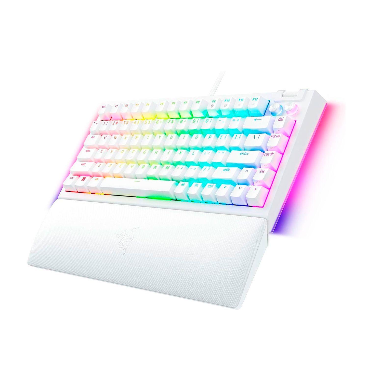 Teclado Razer Blackwidow V4 75% White Ingles SW Naranjo RGB-1