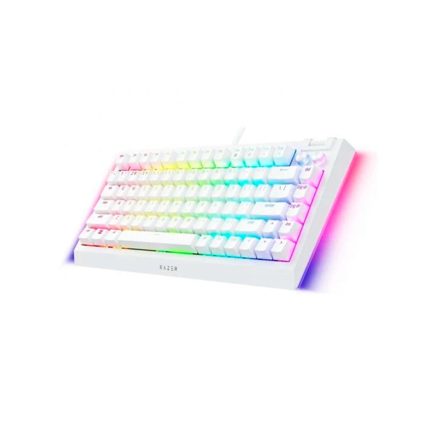 Teclado Razer Blackwidow V4 75% White Ingles SW Naranjo RGB-3