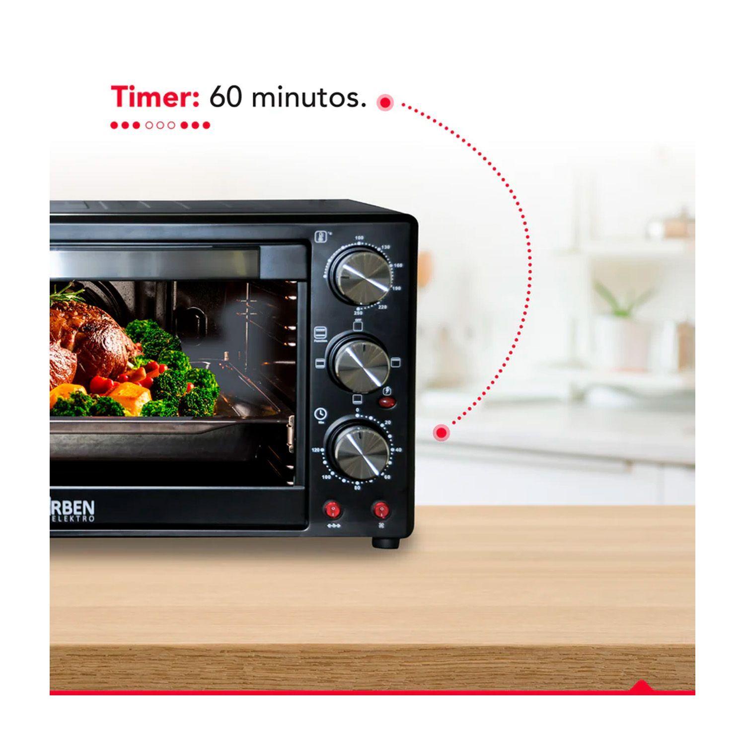 Horno Electrico Thorben Magnum Oven 60L 3 modos 2200W-6