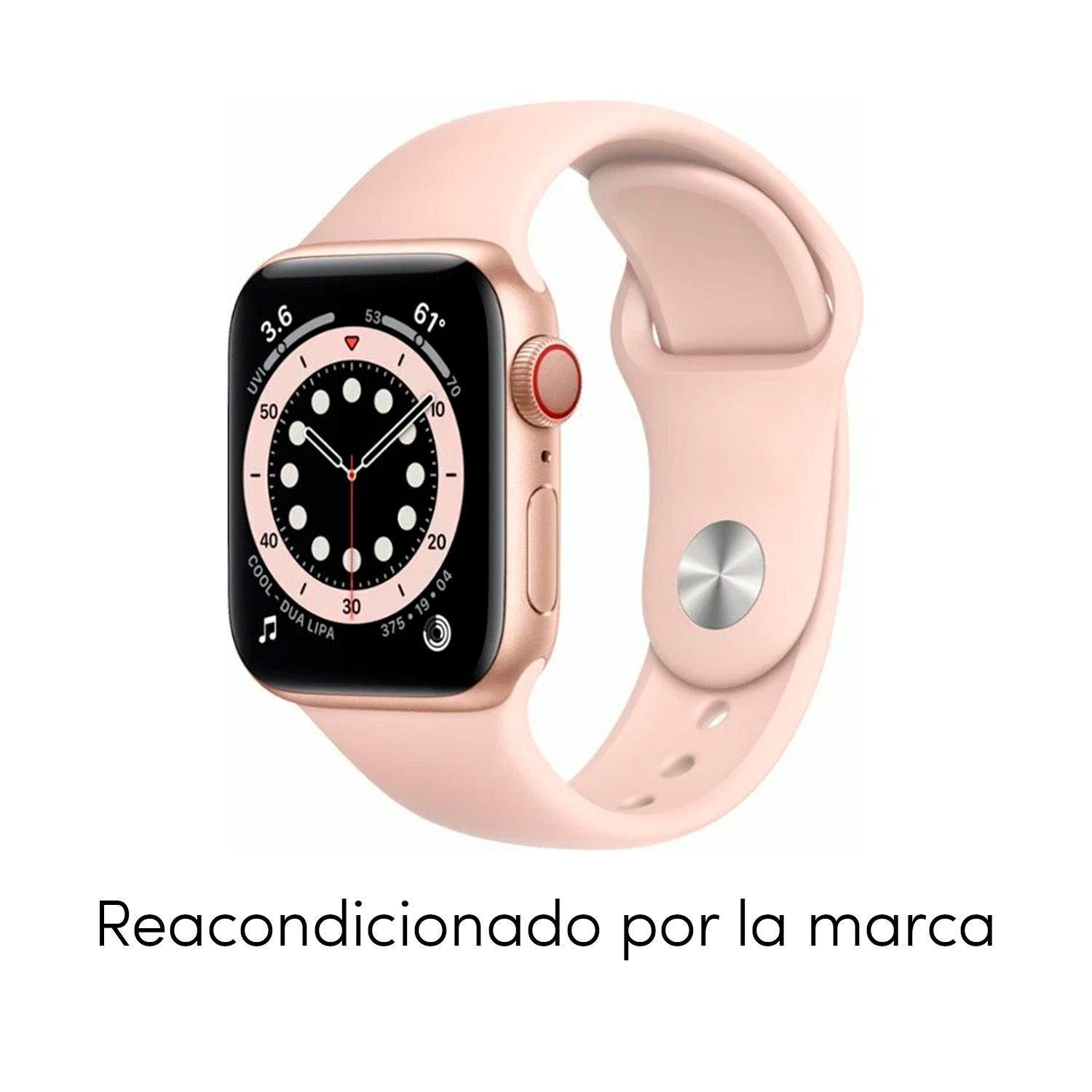Reloj Apple Watch Series 6 40mm GPS + Celular Gold Aluminum Case Pink Sand Sport Band-1