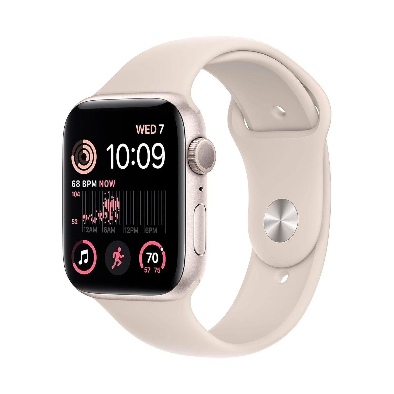 Reloj Apple Watch SE 2nd Gen GPS 44mm Starlight Aluminum Case Starlight Sport Band-0
