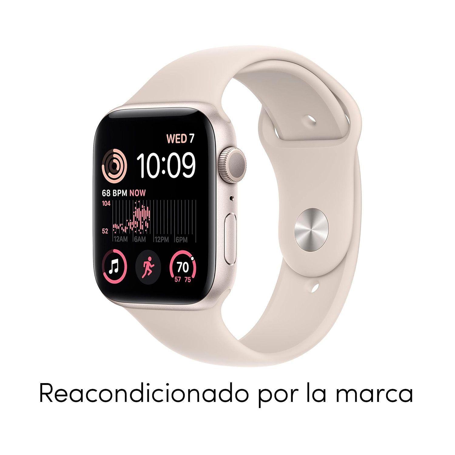 Reloj Apple Watch SE 2nd Gen GPS 44mm Starlight Aluminum Case Starlight Sport Band-1