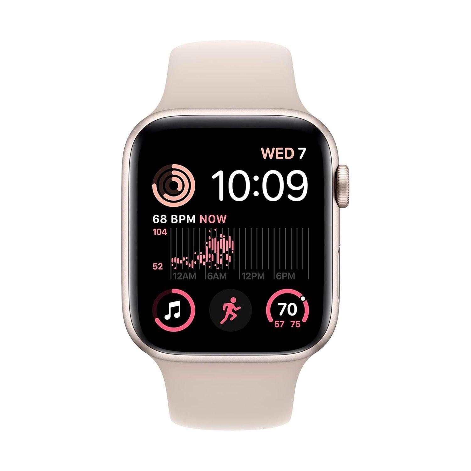 Reloj Apple Watch SE 2nd Gen GPS 44mm Starlight Aluminum Case Starlight Sport Band-2