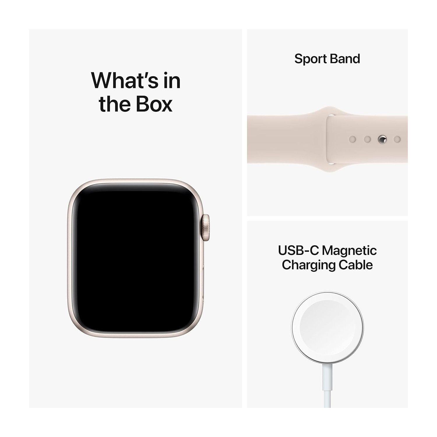 Reloj Apple Watch SE 2nd Gen GPS 44mm Starlight Aluminum Case Starlight Sport Band-4