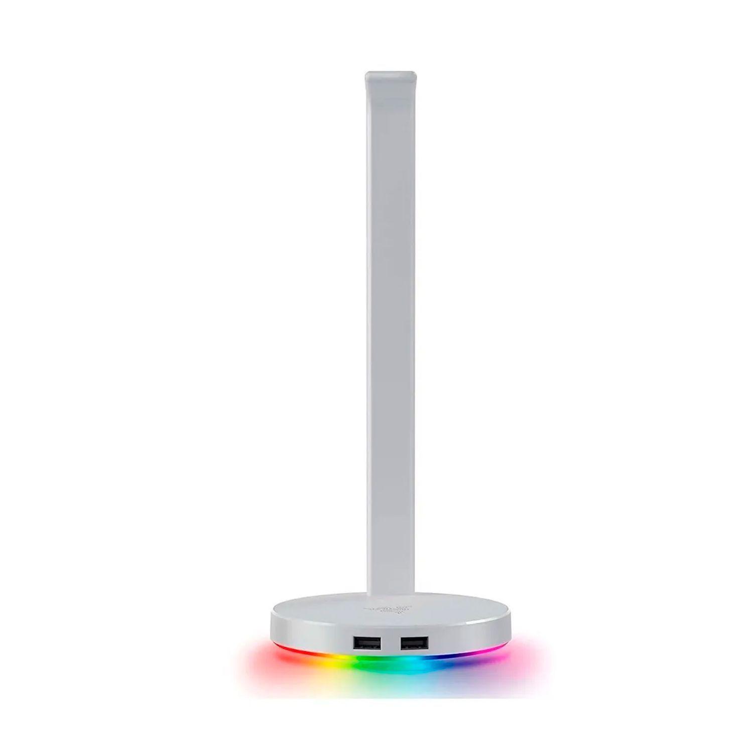 Soporte de Audífono Razer Base Station V2 Mercury Blanco RGB-1