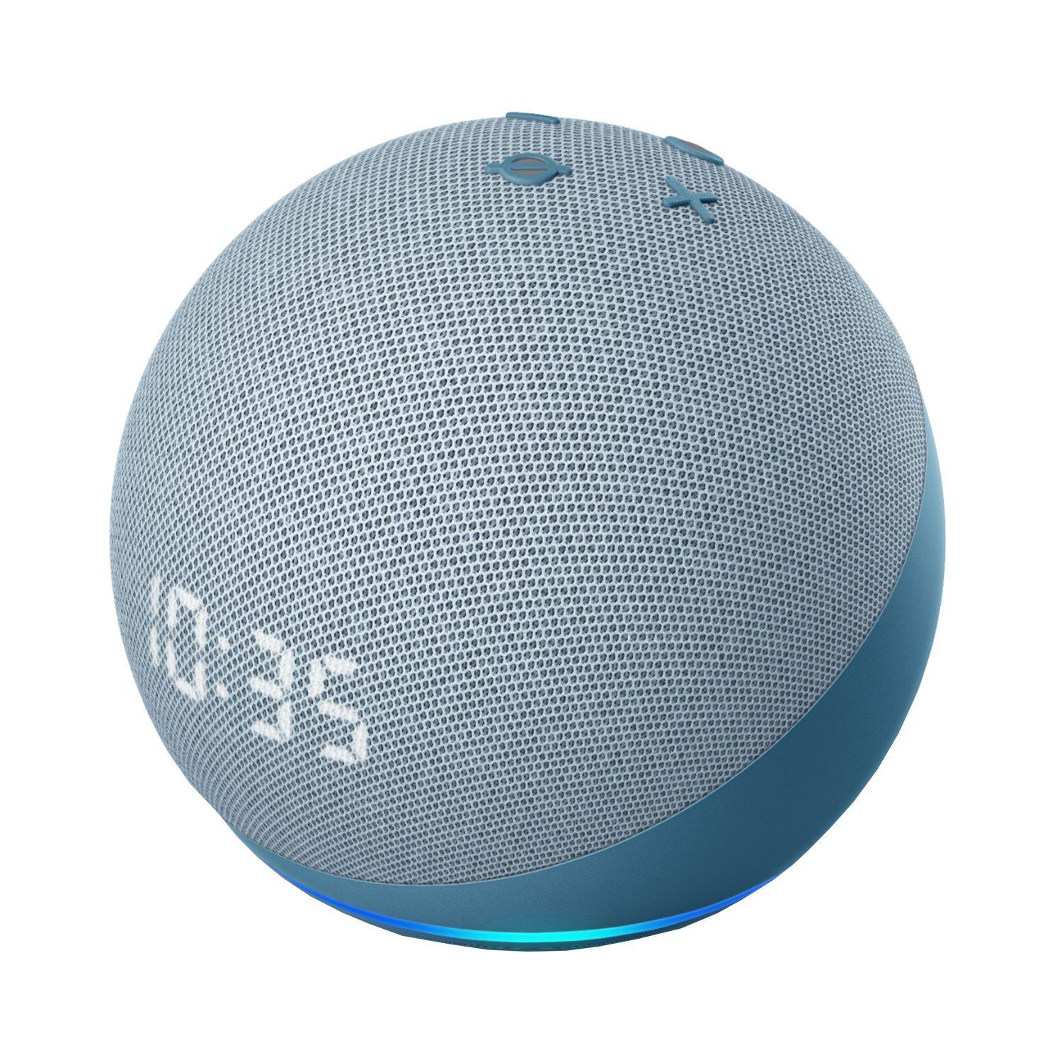 Asistente de Voz Amazon Echo Dot 4ta Gen Reloj Azul-1