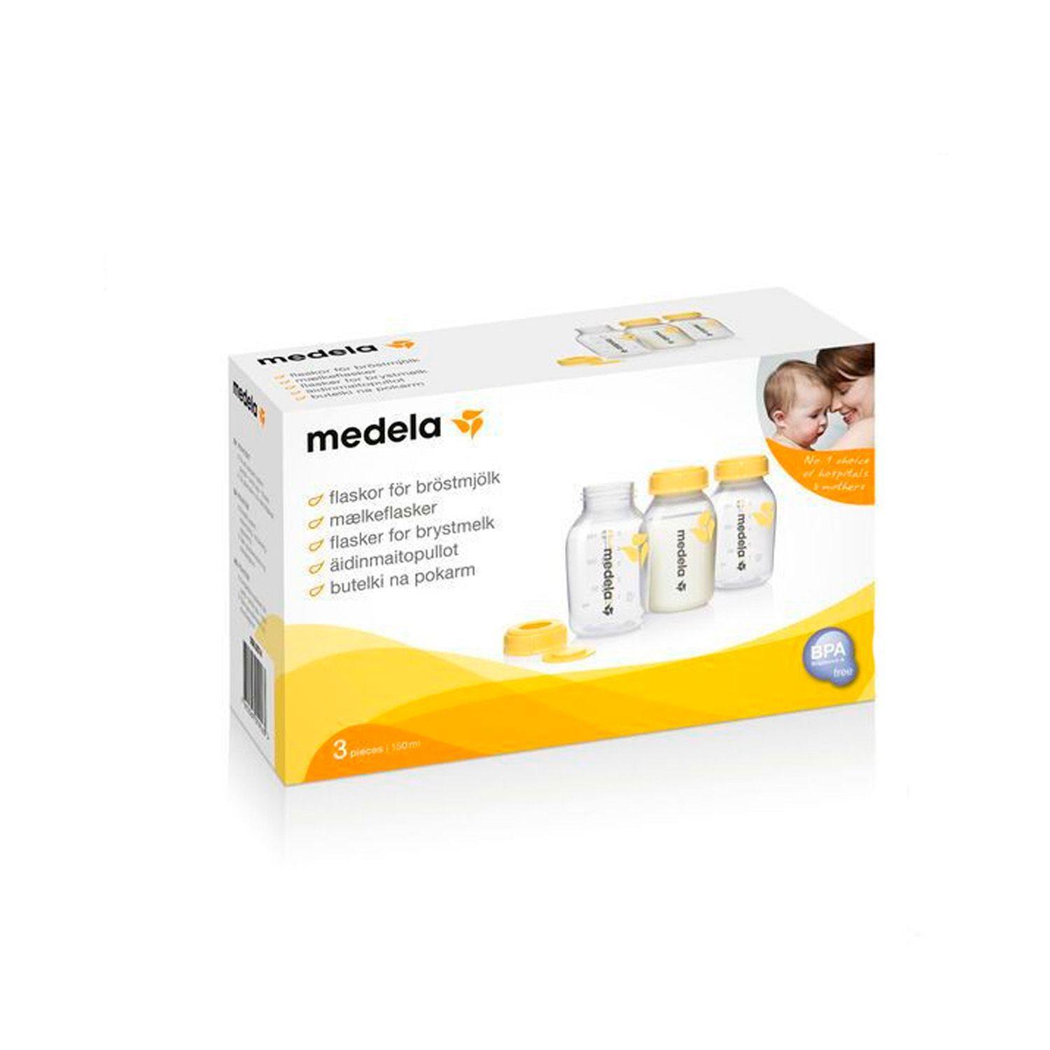 Set 3 Botellas de Leche Medela 150ml Transparentes-2
