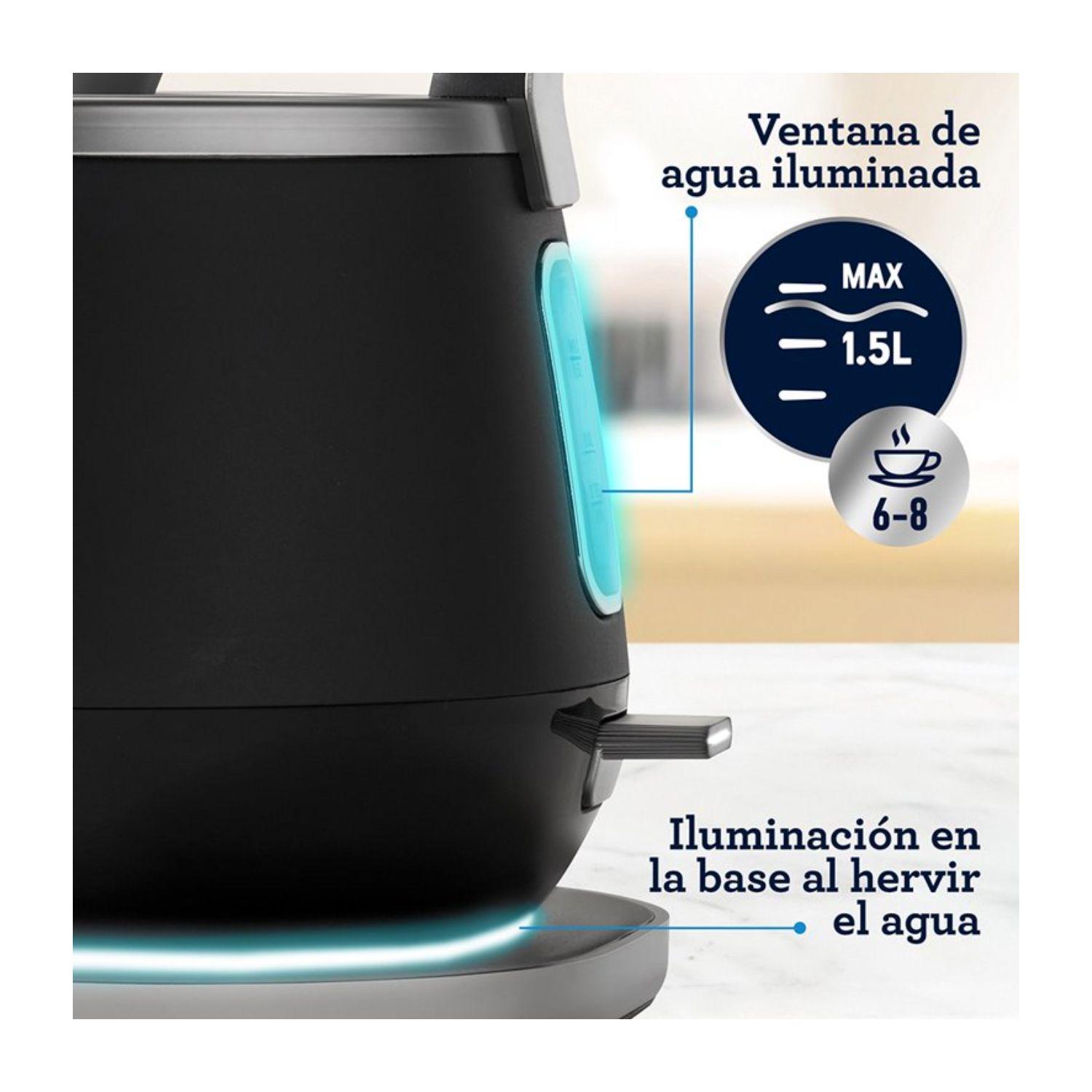 Hervidor Premium Oster 1 5 Lt 4510 Negro Acero Inox-4