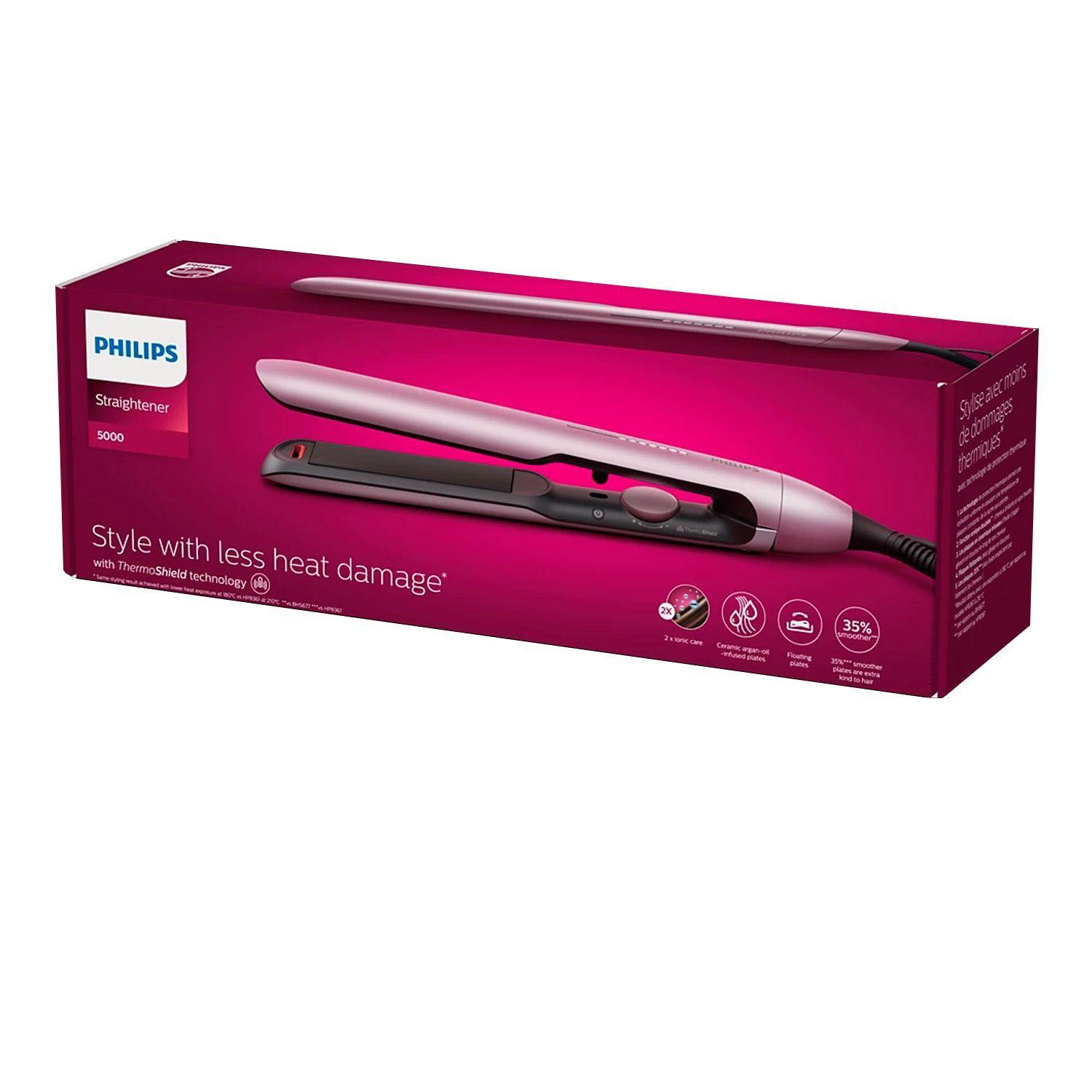 Alisadora Philips Serie 5000 BHS530/00 ThermoShield Placas ceramicas con argán-2