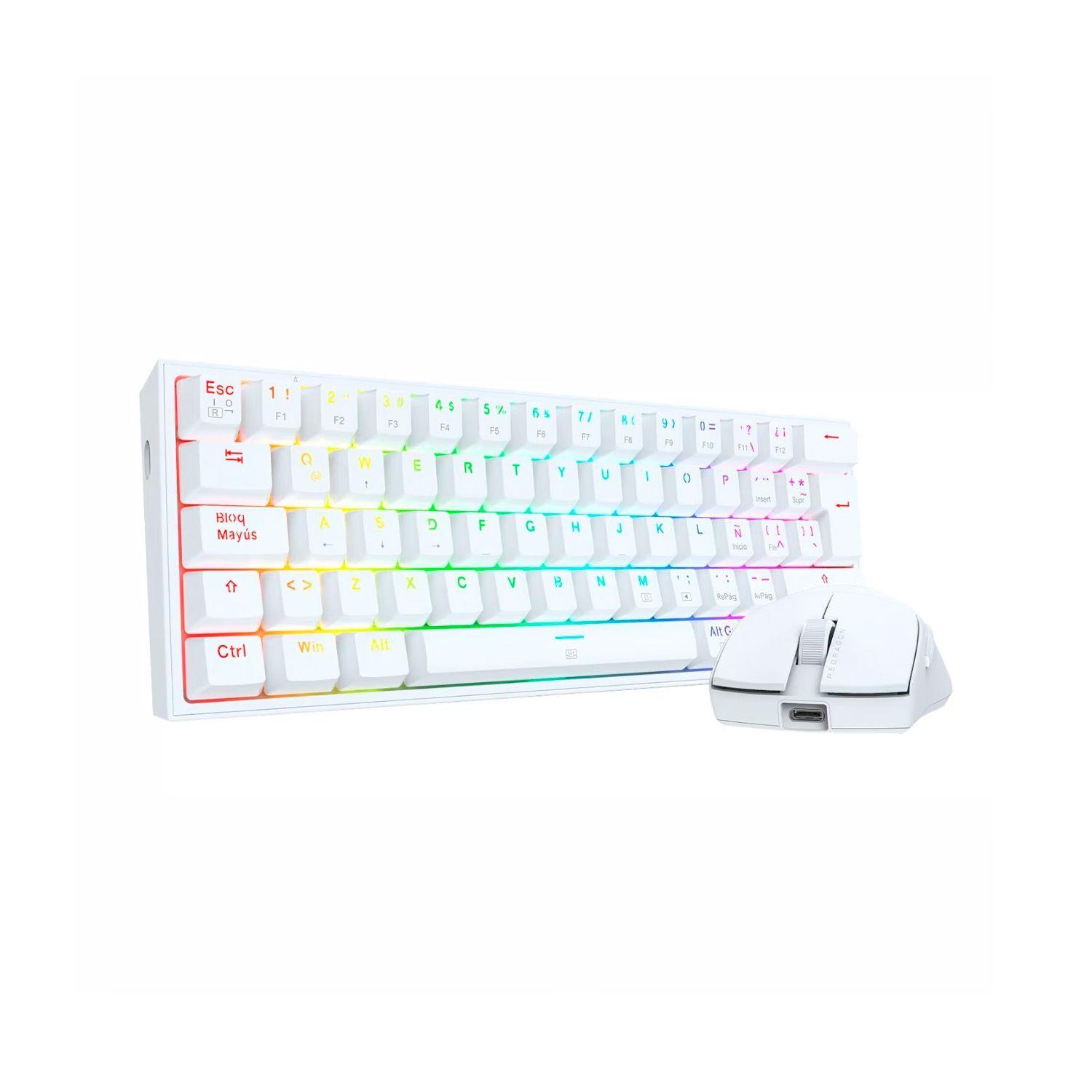 Kit Gamer Redragon S143 Teclado + Mouse Blanco-1