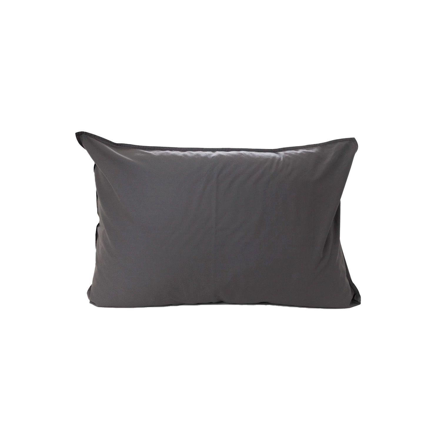 Pack 2 Funda de Almohada Ameritex Algodón Dark Grey 50x70-0