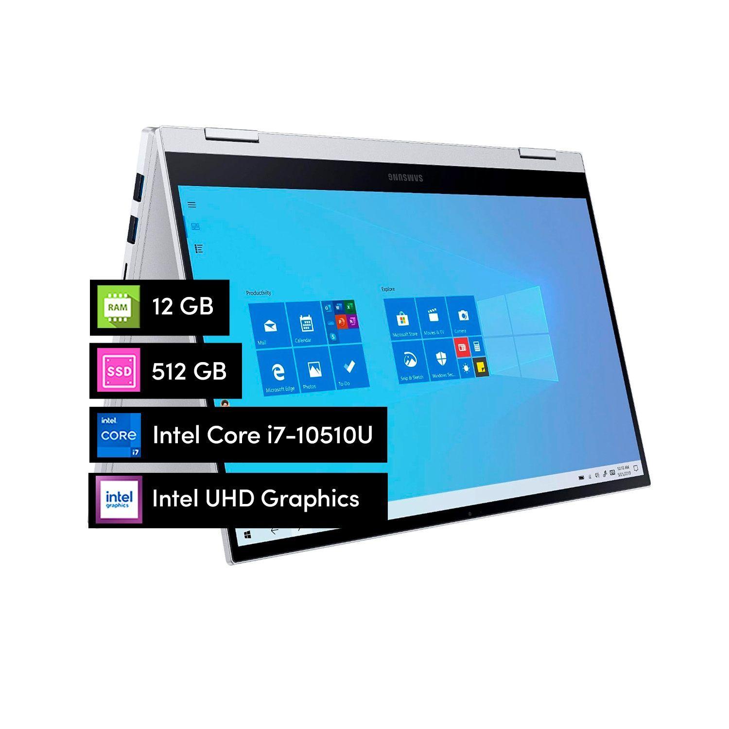 Notebook 2 en 1 Samsung Galaxy Book Flex i7 12GB 512GB SSD 13.3' FHD-0