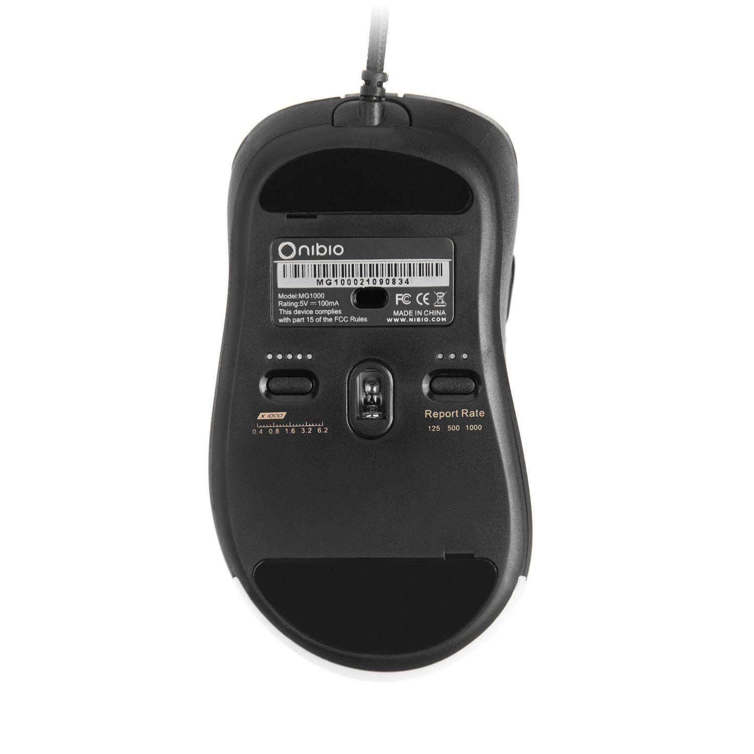Mouse Gaming Nibio Rule MG1000 16000 Dpi Rgb-3