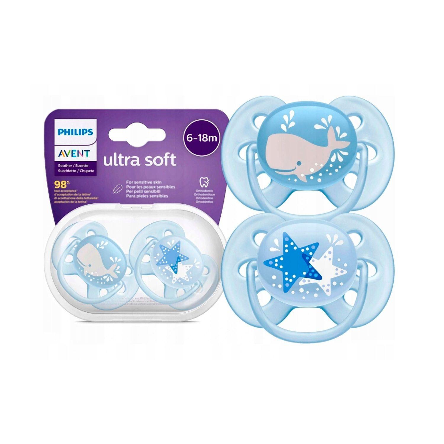 Chupete Avent Ultra Ballena Estrella 6-18m 2UN-3